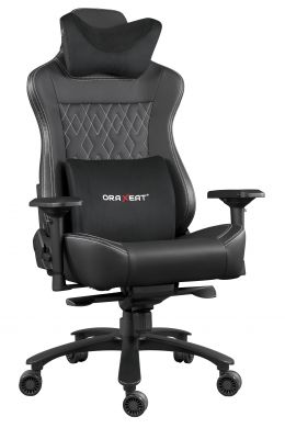 Chaise gaming Elite Gear4u, Fauteuil gamer avec coussin nuque et